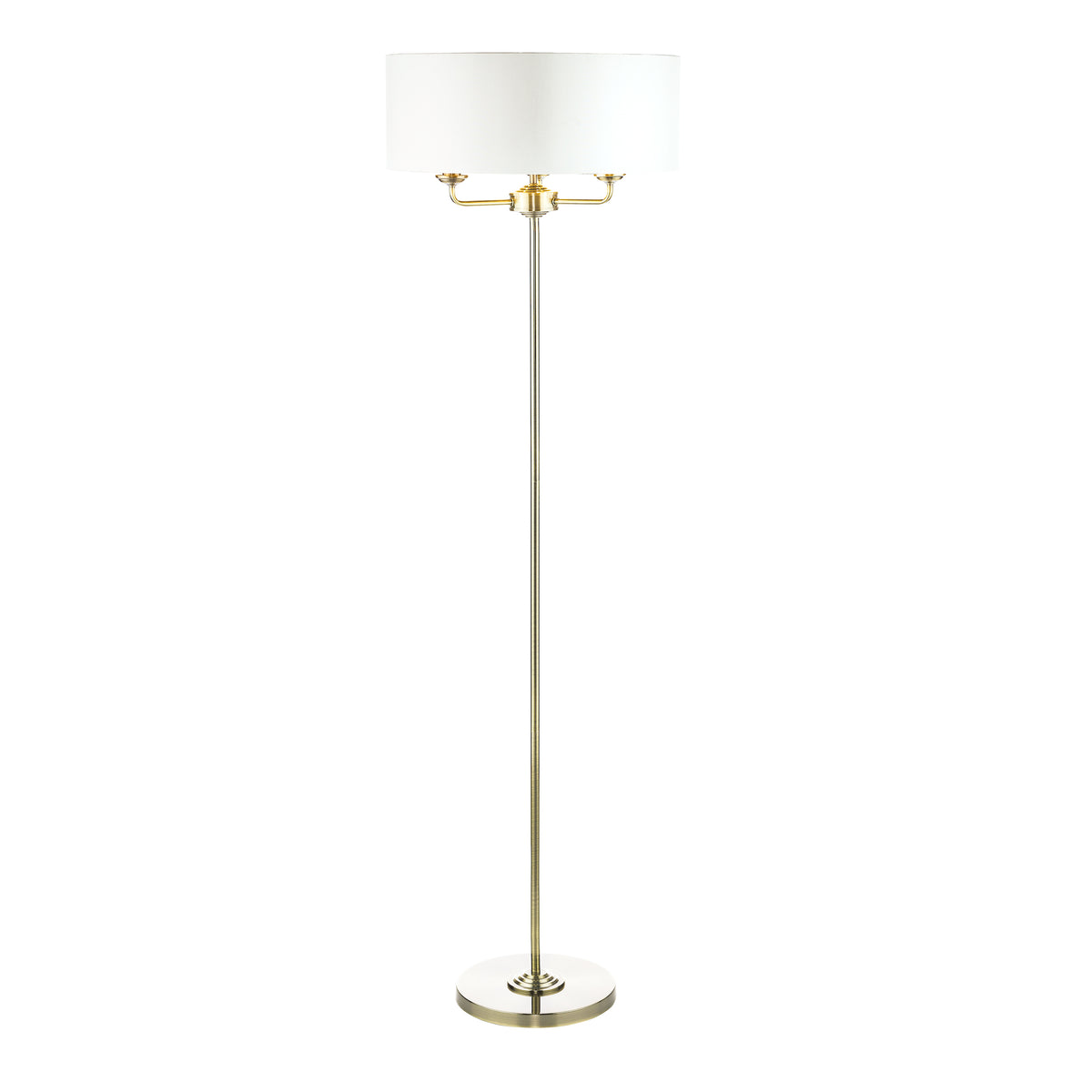 Laura Ashley LA3622148-Q Sorrento 3 Light Floor Lamp Antique Brass