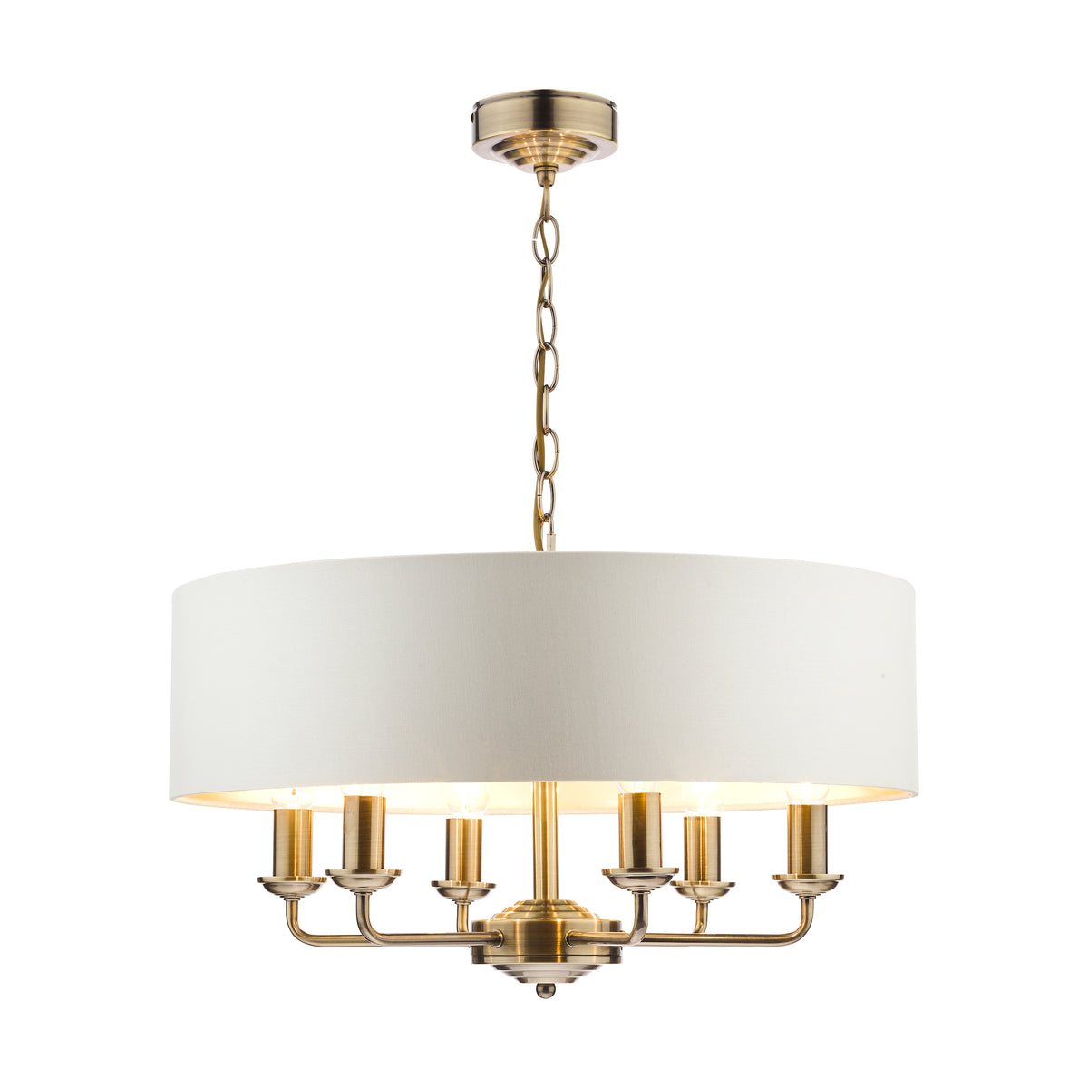Laura Ashley LA3621353-Q Sorrento 6 Light Pendant Antique Brass