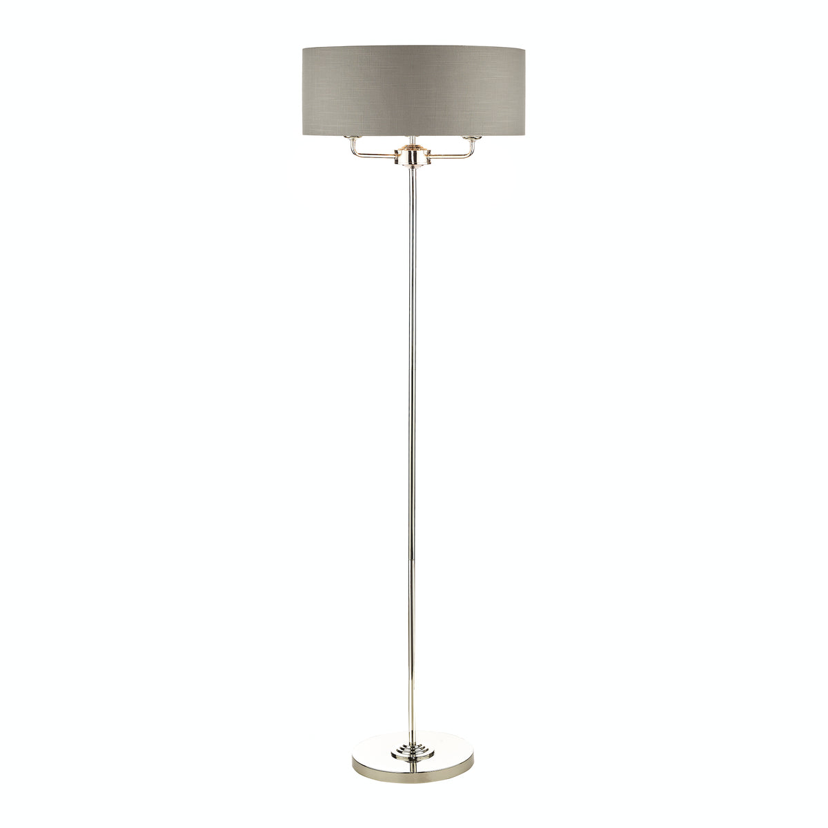 Laura Ashley LA3688866-Q Sorrento Floor Lamp Polished Nickel/Grey