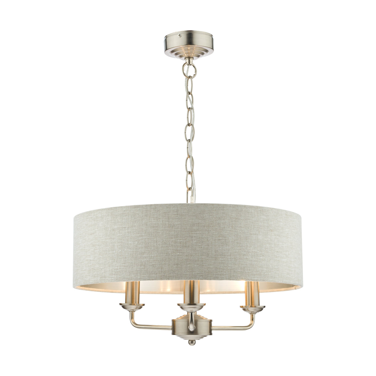 Laura Ashley LA3567326-Q Sorrento 3 Light Pendant Satin Nickel