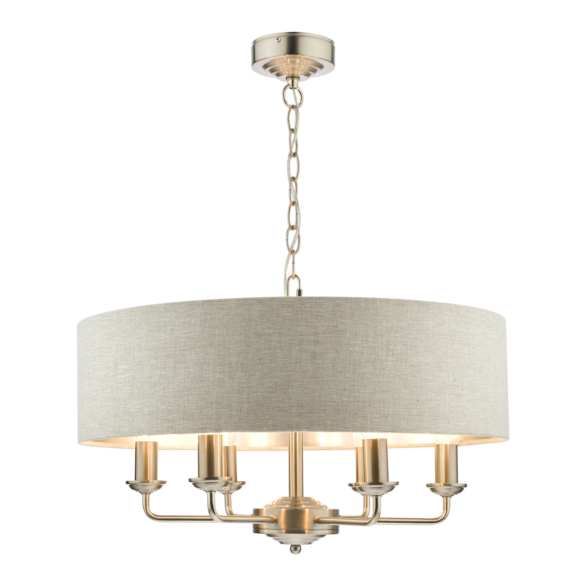 Laura Ashley LA3518806-Q Sorrento 6 Light Pendant Satin Nickel