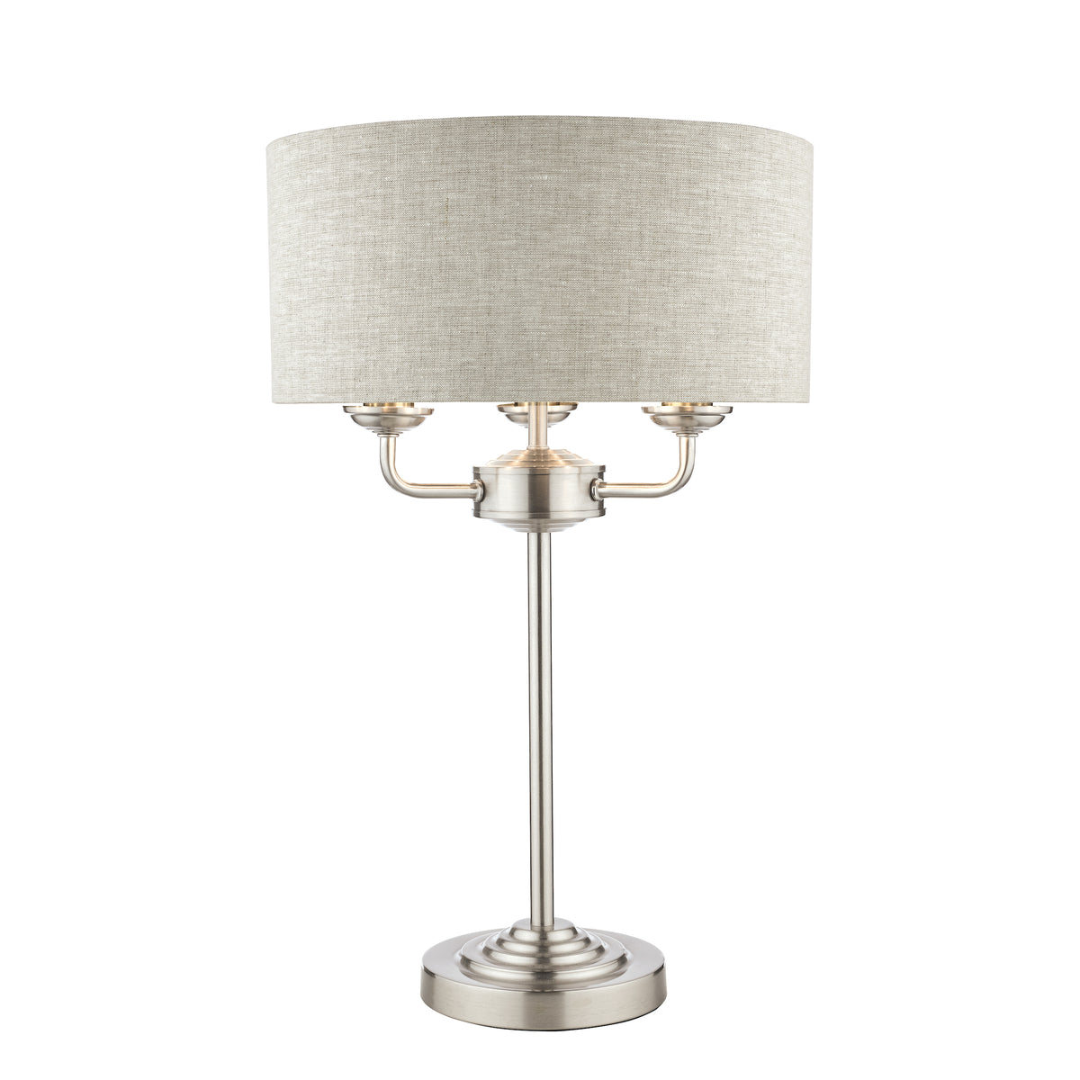 Laura Ashley LA3636753-Q Sorrento Table Lamp Satin Nickel