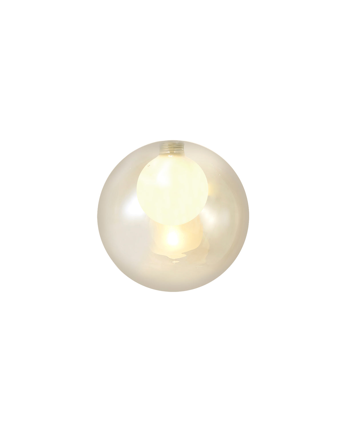 Spacek 140mm Round Cognac With Inner Frosted Globe Glass Shade EM2467-HSA