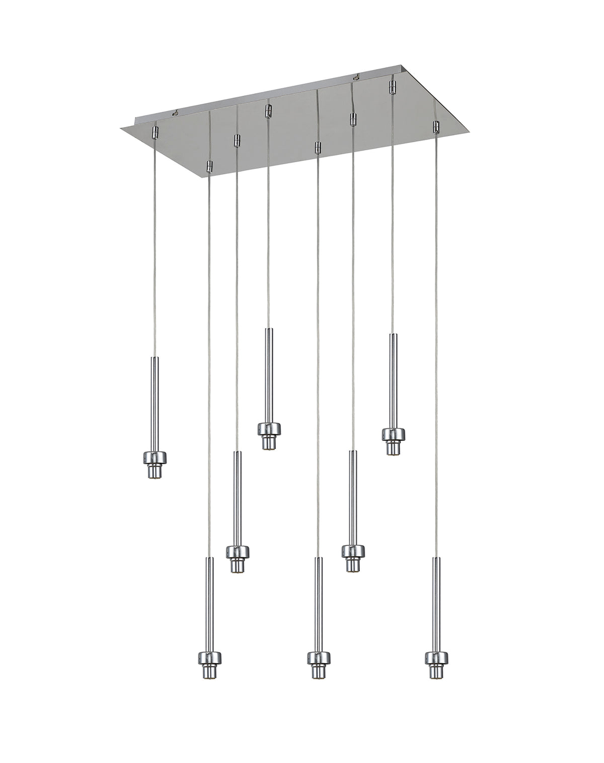 Spacek Polished Chrome 8 Light G9 Universal 2m Rectangle Multiple Pendant,  EM4167-HSA