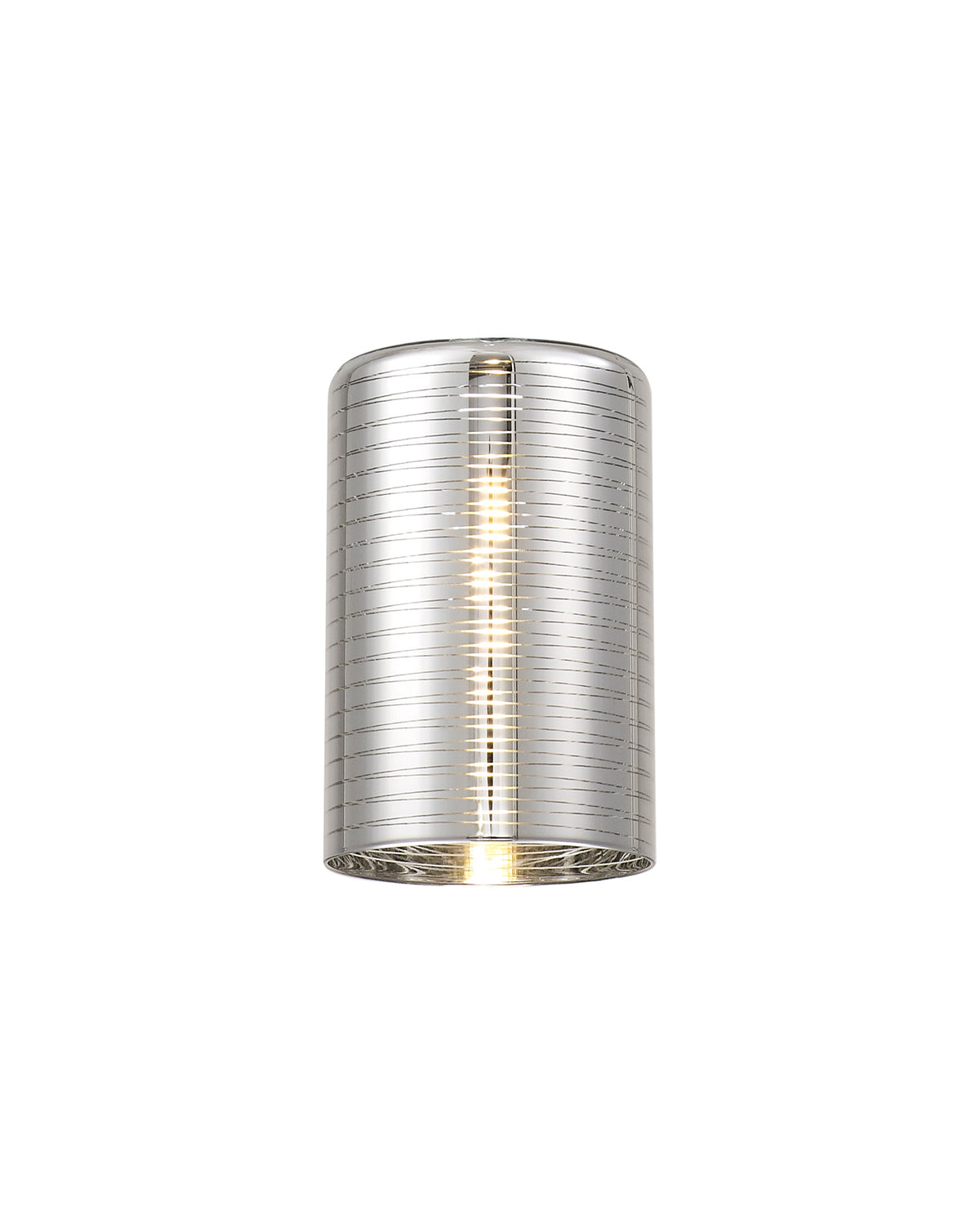 Spacek 120x150mm Medium Cylinder Lined Chrome Glass Shade EM5348-HSA