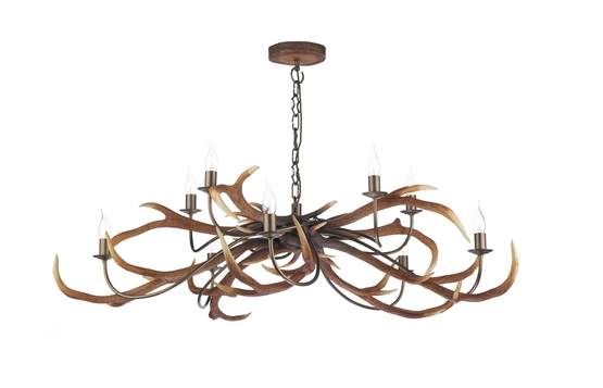 David Hunt STA2329 Stag 10 Light Pendant