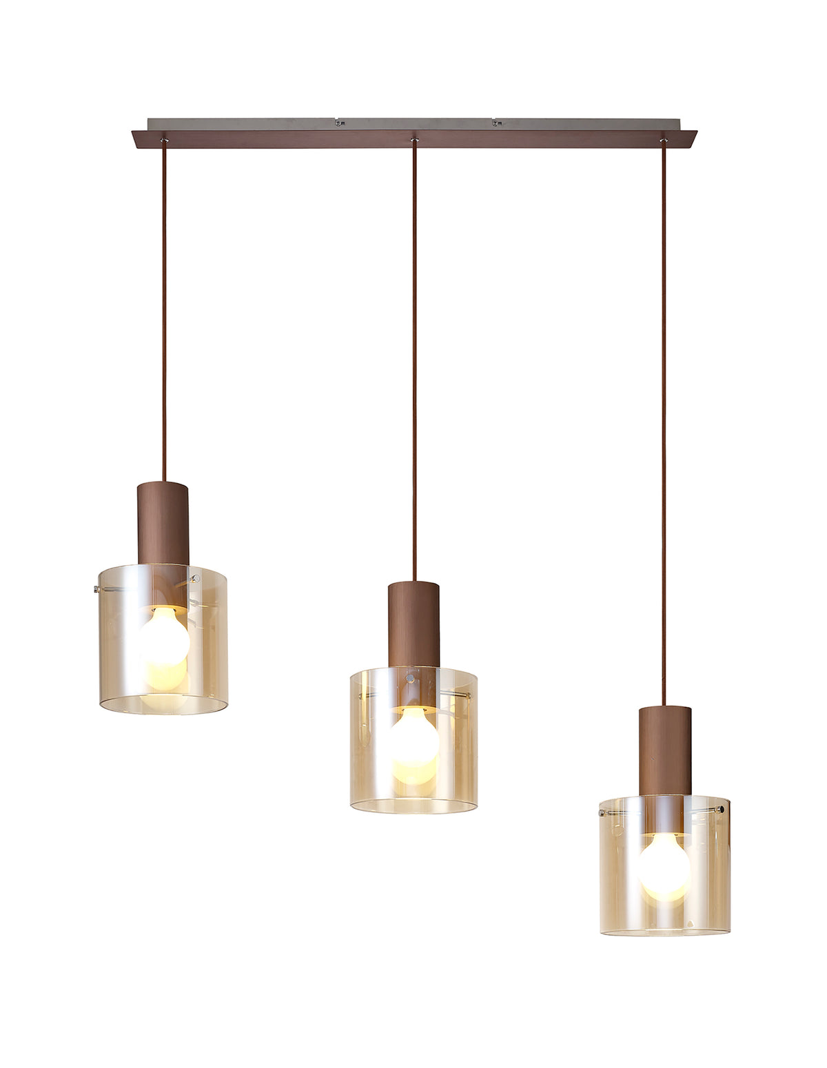 Valentino 3 Light Mocha Linear Pendant, EM2628-HSA