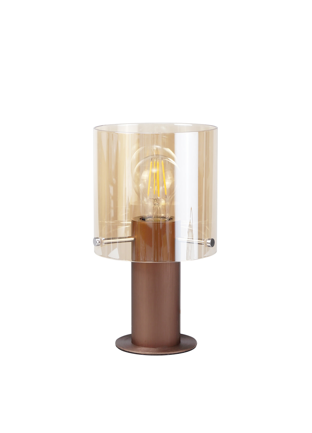 Valentino Amber Glass Table Lamp, EM6628-HSA