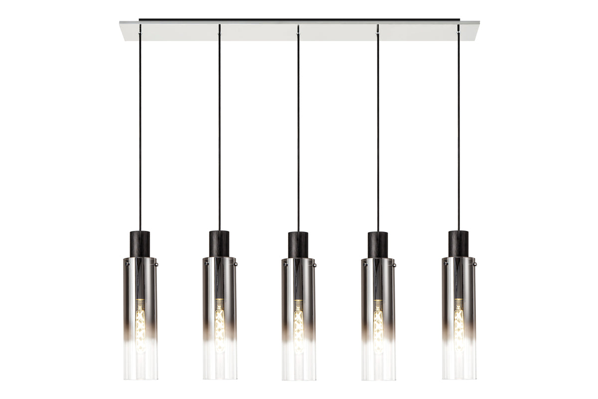 Valentino Black 5 Light Pendant, EM5948-HSA
