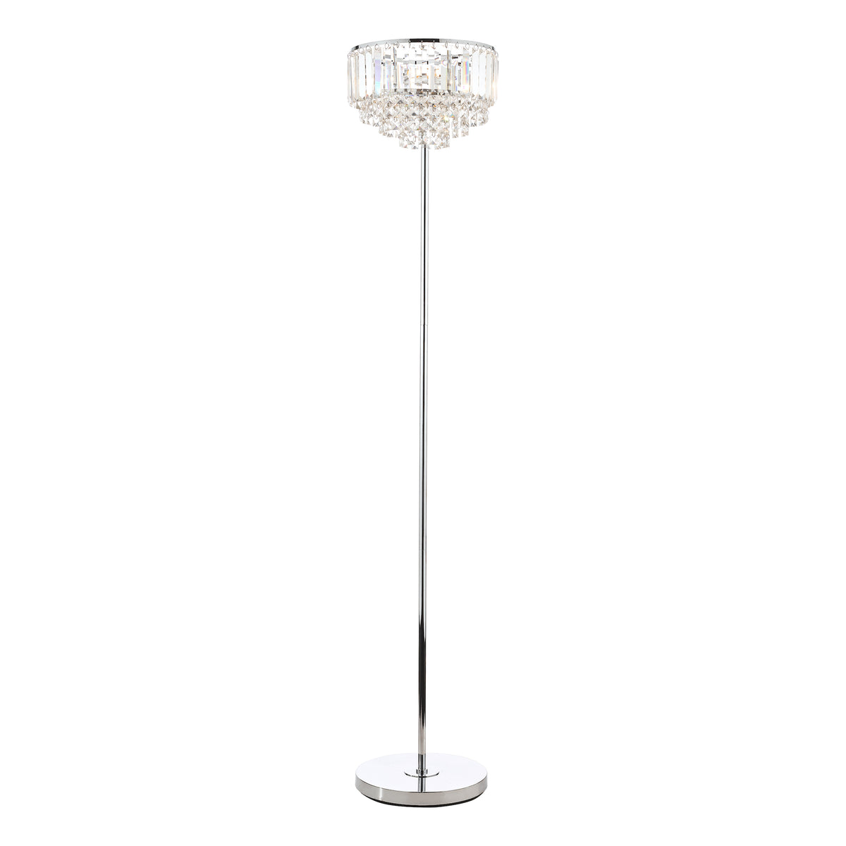 Laura Ashley LA3603227-Q Vienna Floor Lamp Polished Chrome