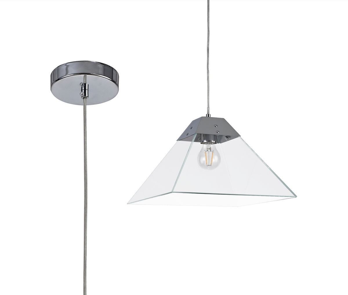 Wahlberg Square Pendant Large, EM9017-HSA