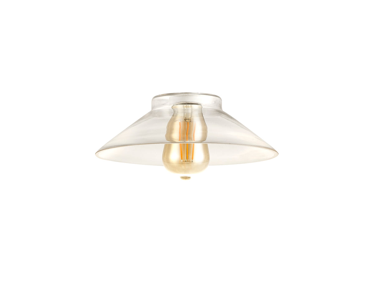 Webb Flat Round 25cm Glass Shade, EM5697-HSA