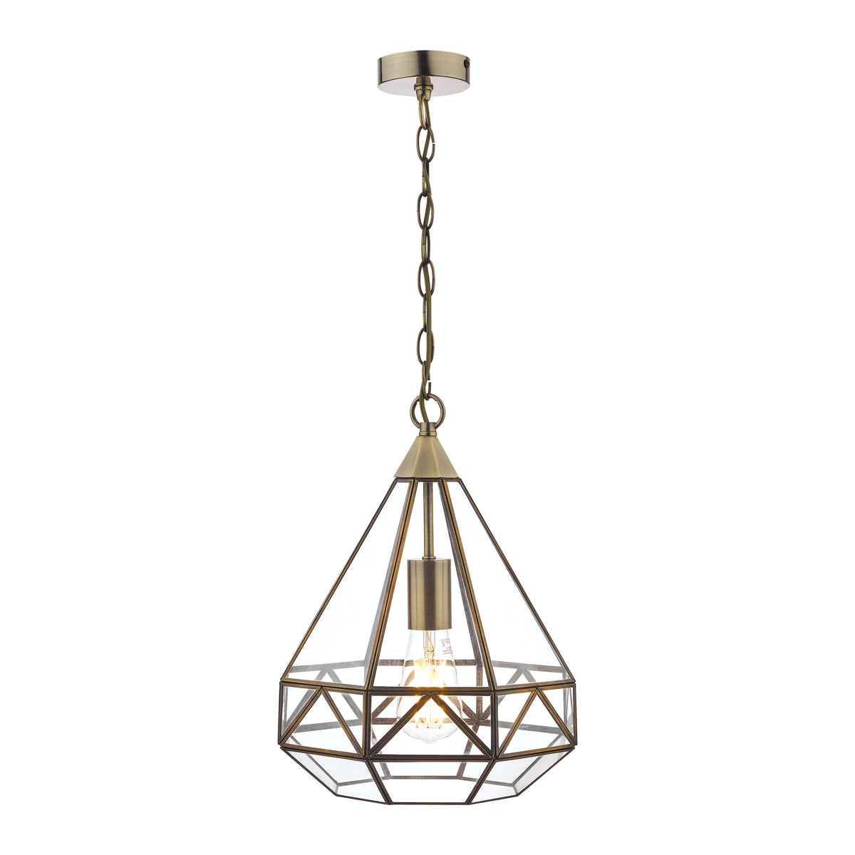 Laura Ashley LA3650506-Q Zaria Pendant Antique Brass